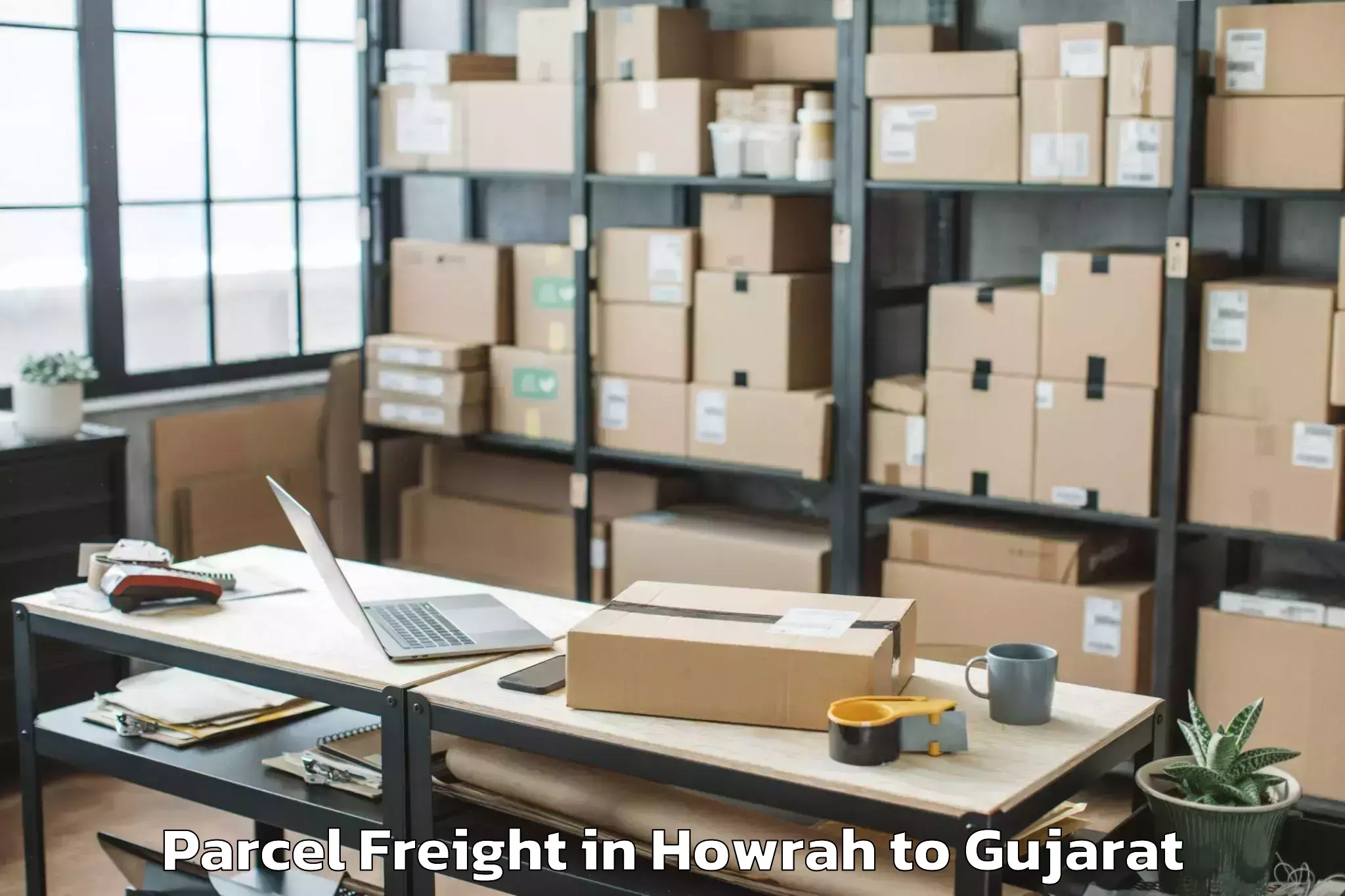 Book Howrah to Sankeshwar Parcel Freight Online